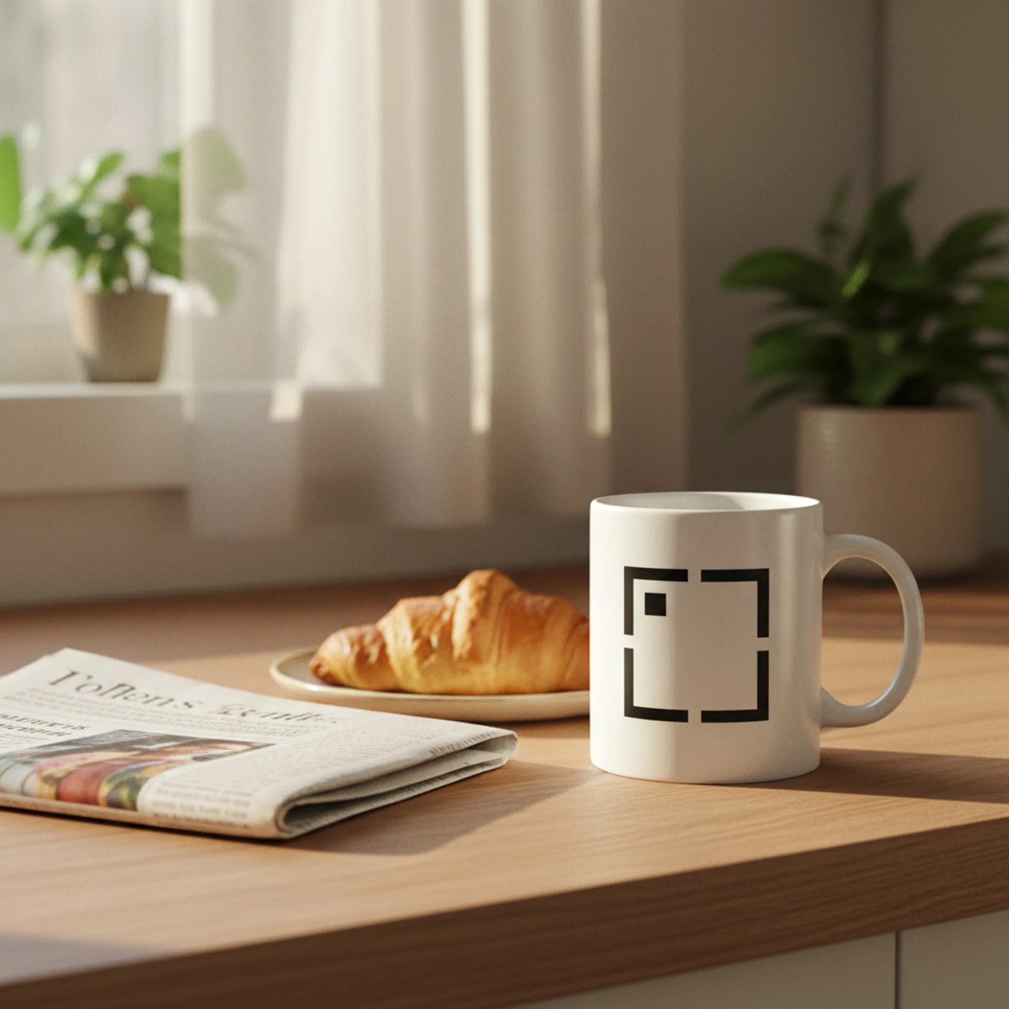 Hauld output: Mug in a morning kitchen scene